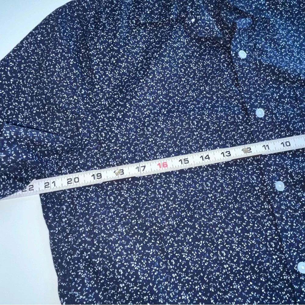 J. Crew Mercantile Flex Short-Sleeve Printed Casual Button Down Shirt Medium
